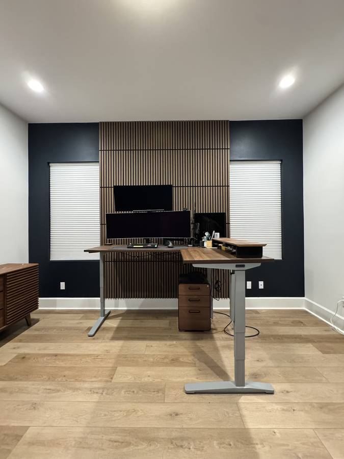 Wood-slat accent wall